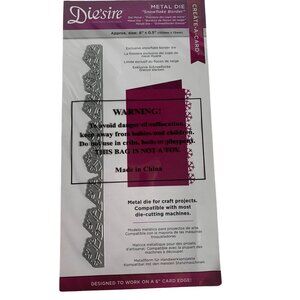 DieSire Snowflake Border Metal Scrapbooking Die 6"x 0.5" Craft Projects New